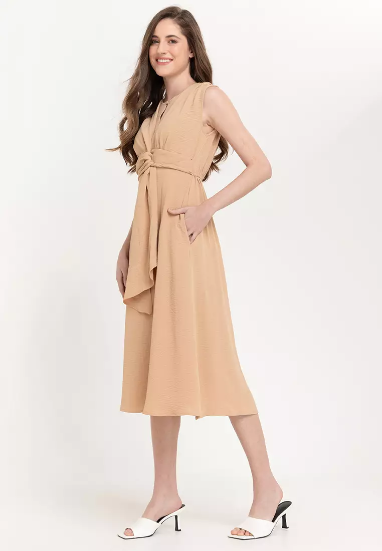 Claridad Draped Midi Dress