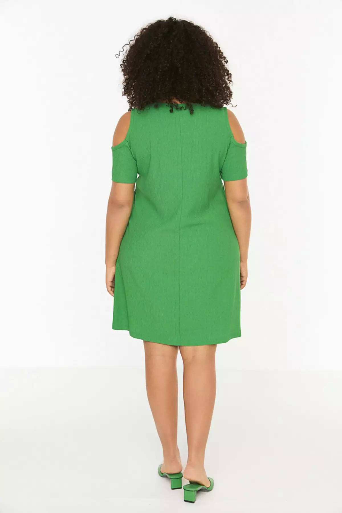 Plus Size Cold Shoulder Mini Dress