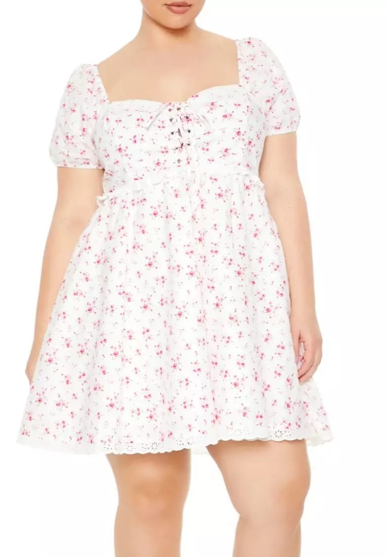 Buy FOREVER 21 Plus Size Ditsy Floral Babydoll Dress 2024 Online ...