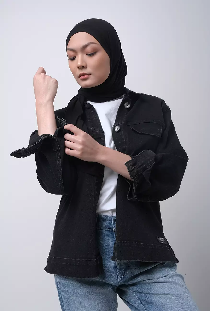 Jaket Wanita Gabriella Black Grey