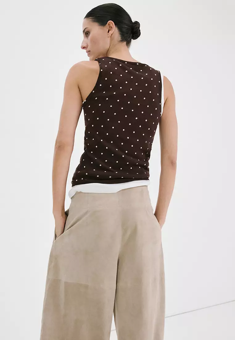 Polka-Dot Knitted Top