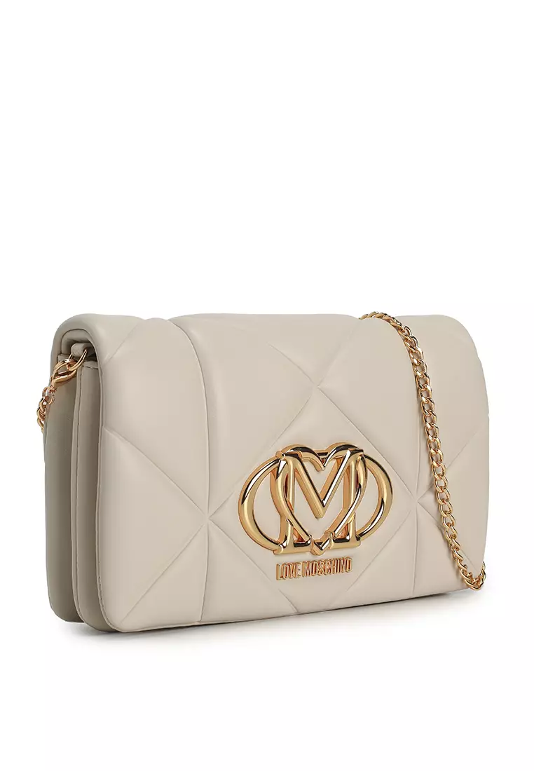 Embossed Quilted Chain Sling Bag (nt)