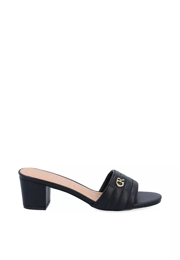 Discount on Carlo Rino  shoes - SKU: Black CR Quilted Strap Sandals