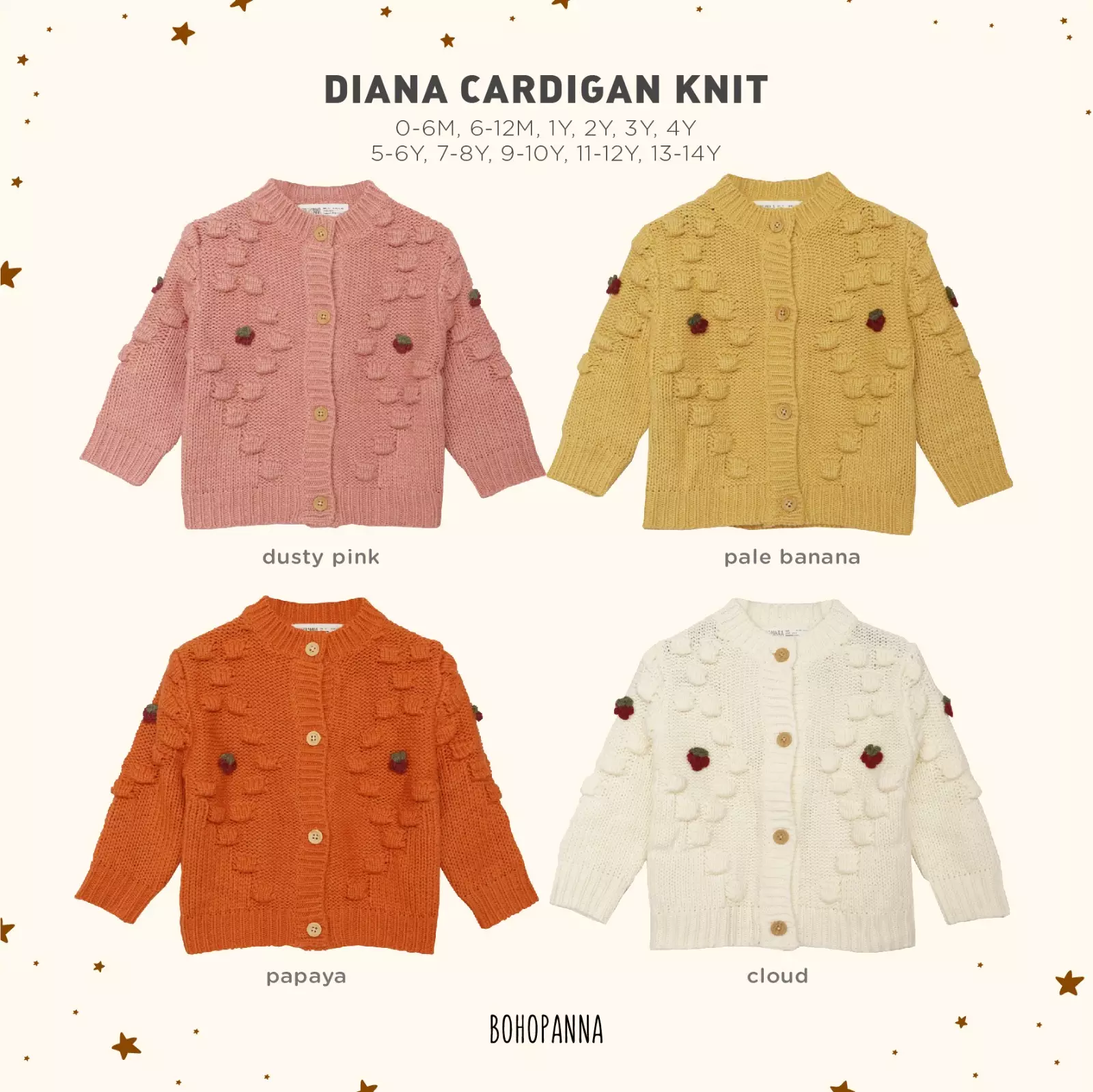 BOHOPANNA - DIANA CARDIGAN KNIT - CARDIGAN ANAK
