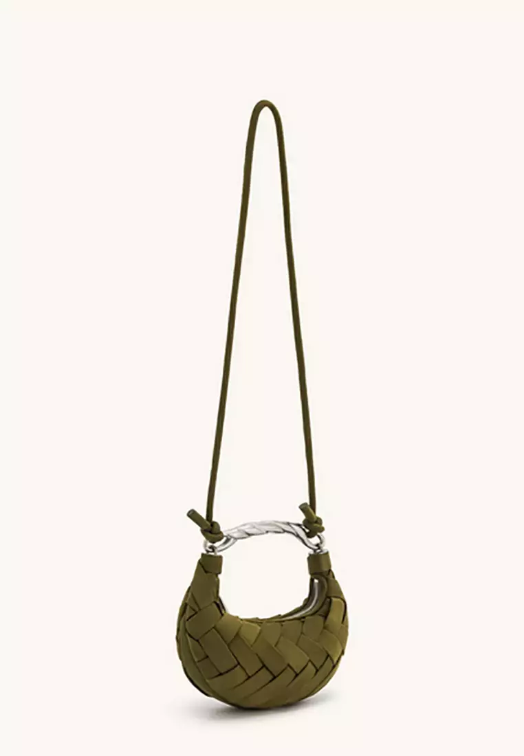 Orla Weave Handbag - Dark Olive