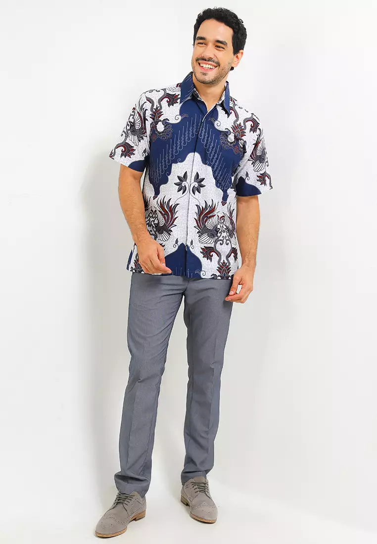 Delvin Shirt Kemeja Batik Pria Pendek