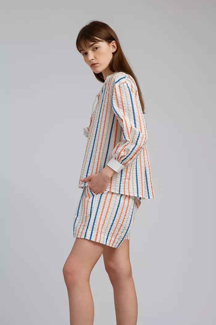 COTTONINK - Atasan Blouse Wanita Multicolor Striped Coulter #SummerCollection