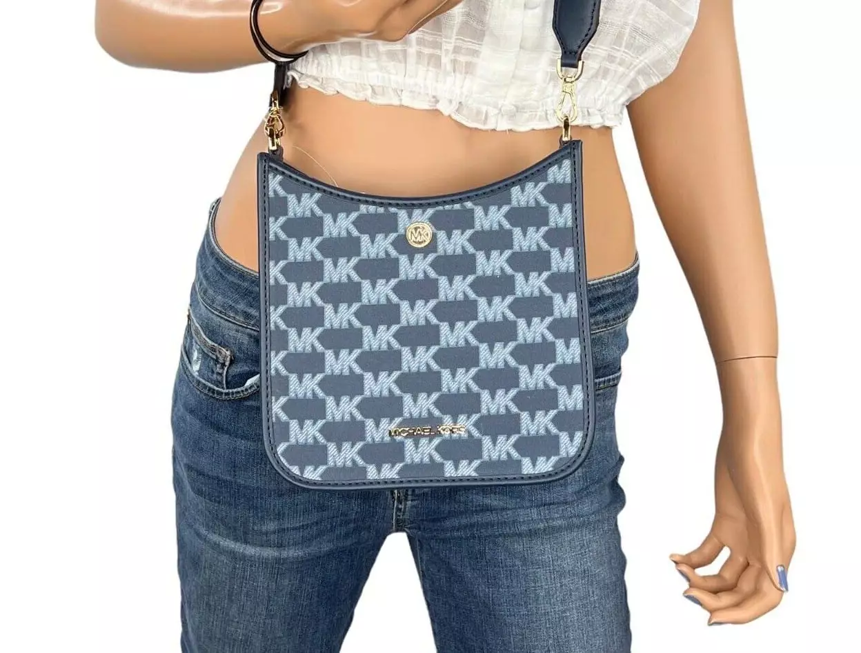 Michael Kors Briley Sm Messenger Xbody Sig Navy Multi 