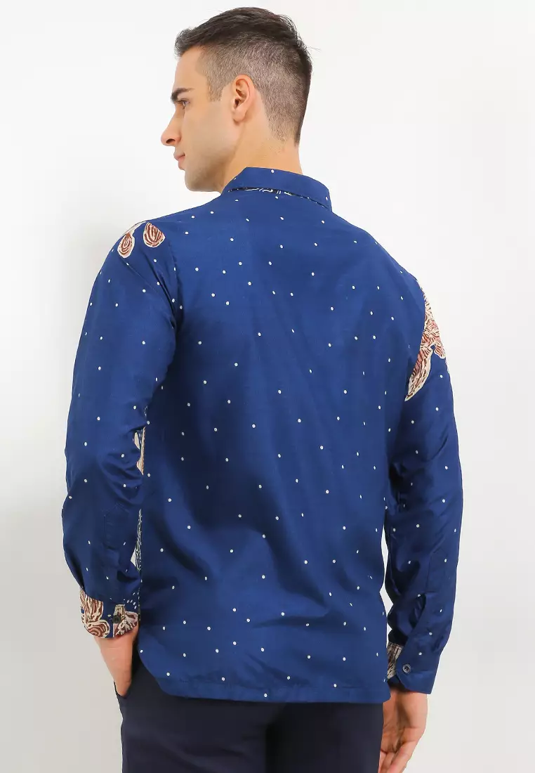Anggrek Kemeja Batik Exclusive Premium Pria Casual Modern Lengan Panjang