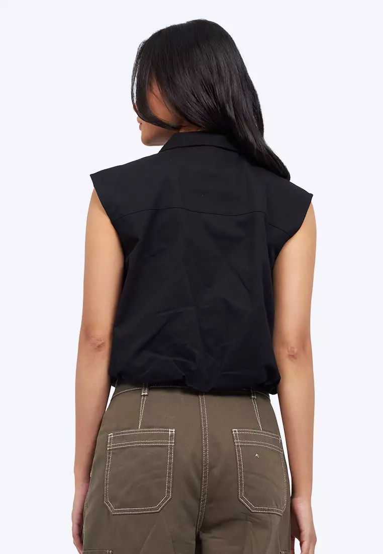 Zip Up Collared Vest