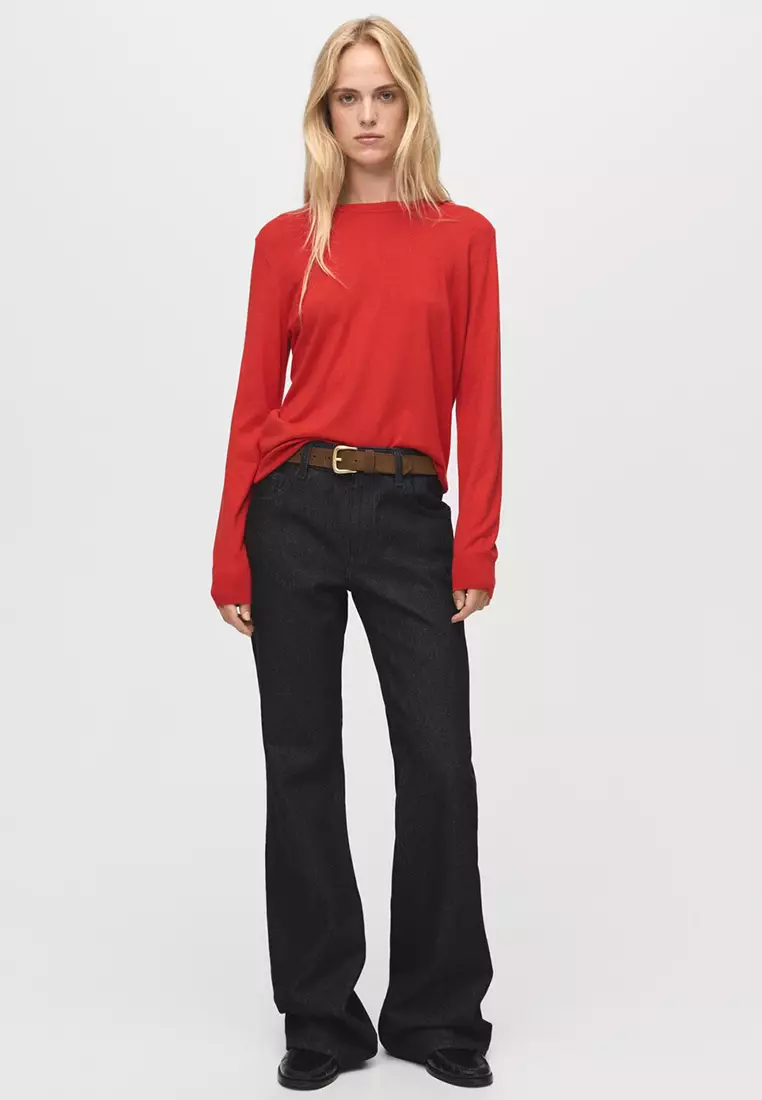 Fine-Knit Crew-Neck Sweater