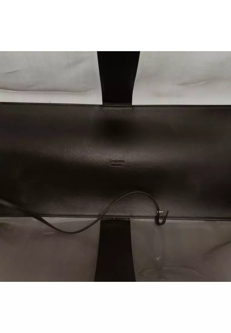 Pre-Loved Saint Laurent Maxi Pvc Transparent Y Tote
