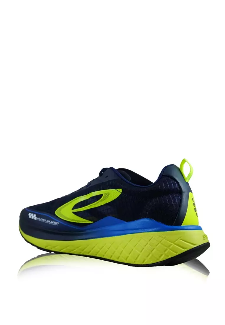 910 Nineten ULTRA EKIDEN 1.0 Sepatu Lari - HITAM IRIS/HIJAU NEON/BIRU MD