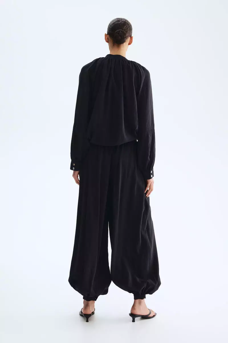 Balloon-leg modal trousers