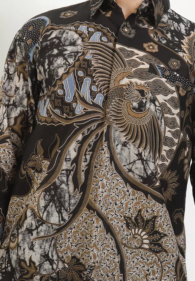 Garuda Kemeja Batik Exclusive Premium Pria Casual Modern Lengan Panjang