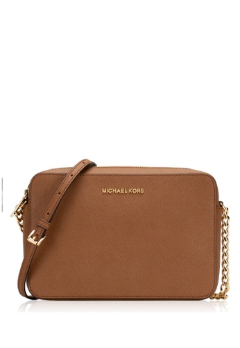 Buy Michael Kors Michael Kors Jet Set Item Large East West Crossbody Bag Brown Online Zalora Singapore