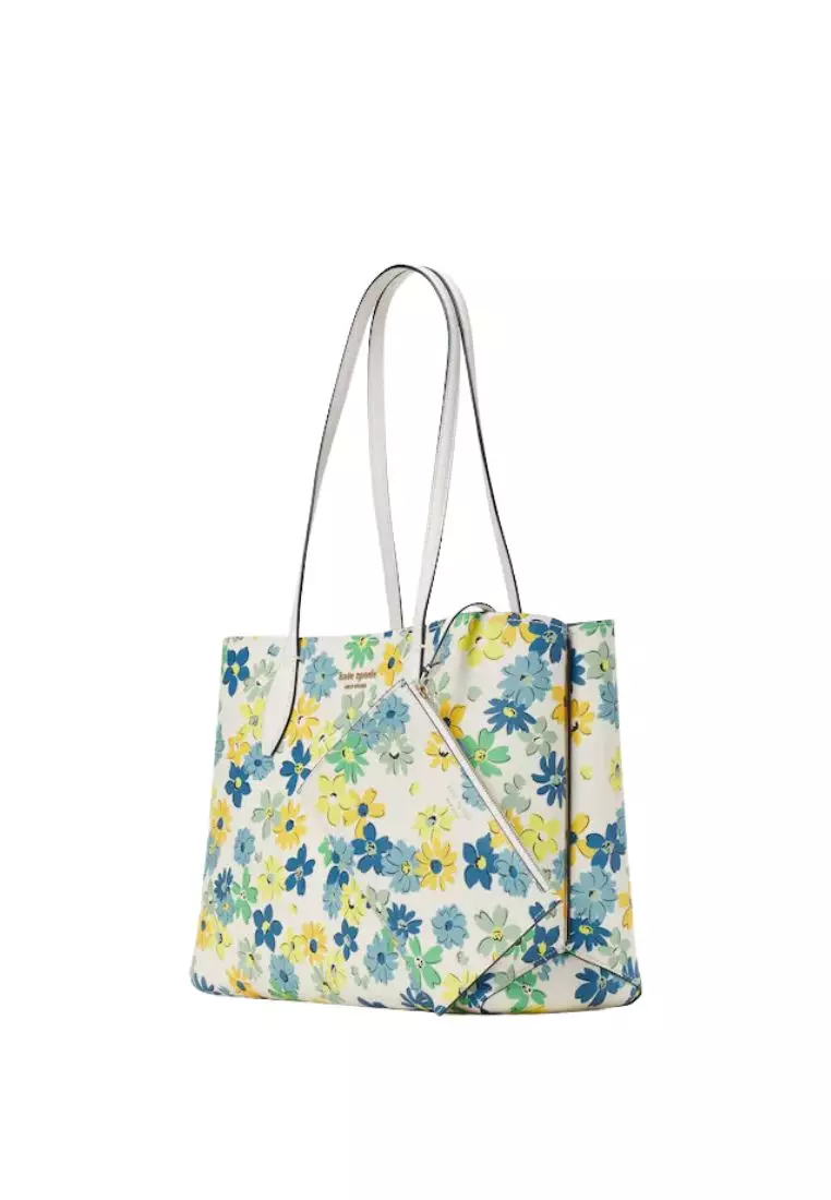 Totes  Spade Flower Coated Canvas All Day Large Tote Parchment