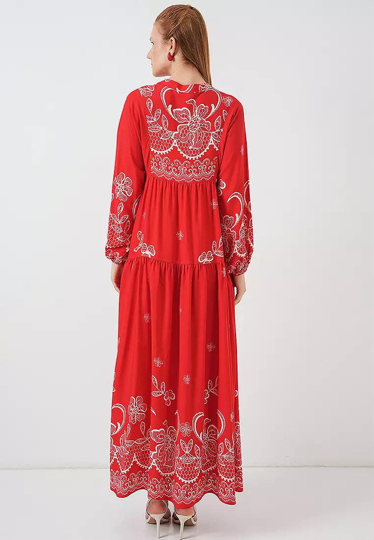 Modest Printed Maxi Dress