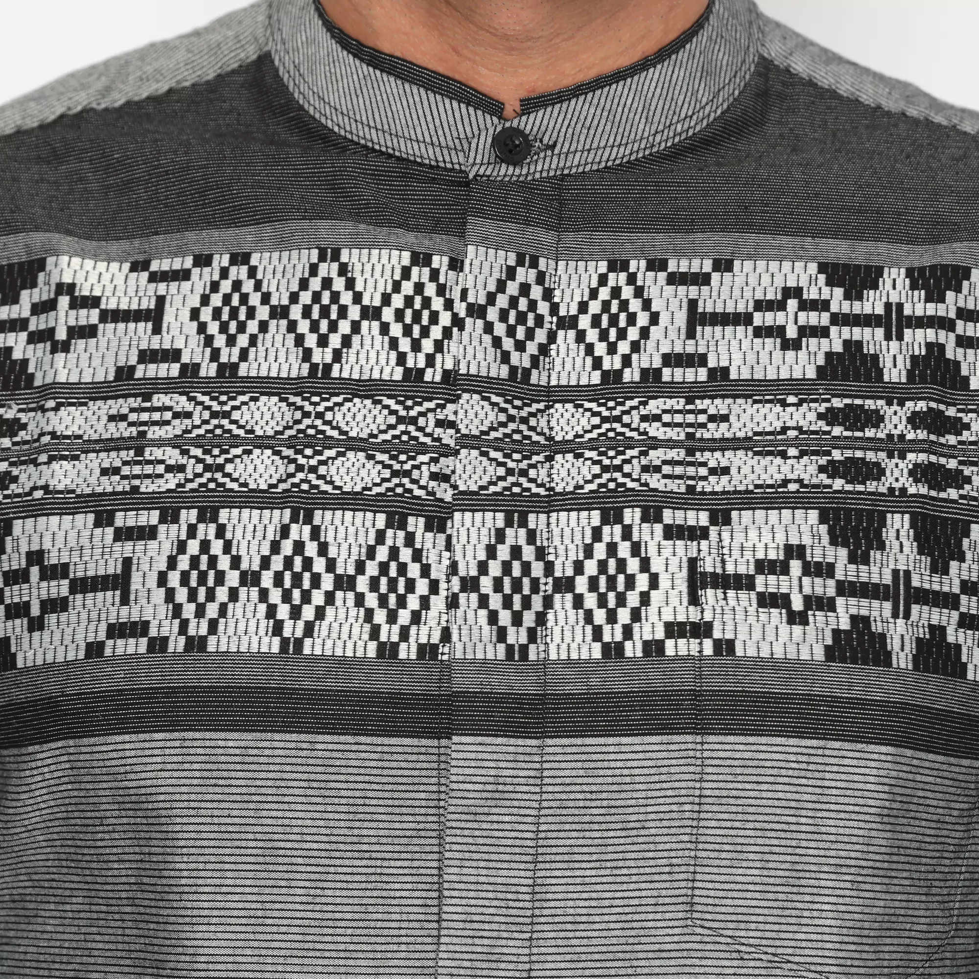 Platini Kemeja Koko Pria Lengan Panjang Katun Hitam 961166