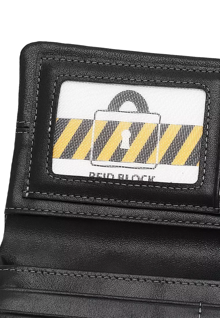 Gift Set - Leather RFID Wallet + 35mm Automatic Buckle Belt - Black