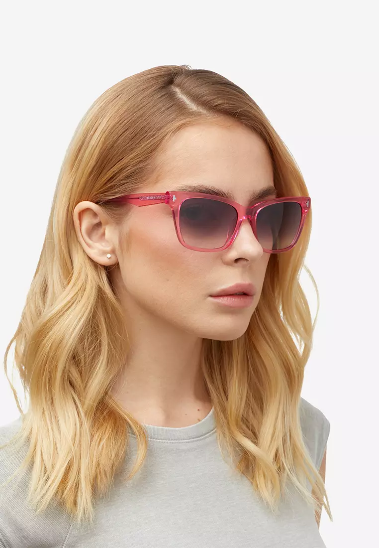 HAWKERS Pink Gradient Iron MAZE Sunglasses for Men and Women, Unisex. UV400 Protection. Official Product designed in Spain
