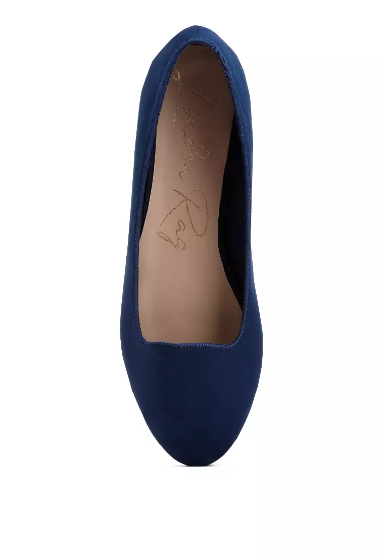 Navy Casual Flat Ballerinas