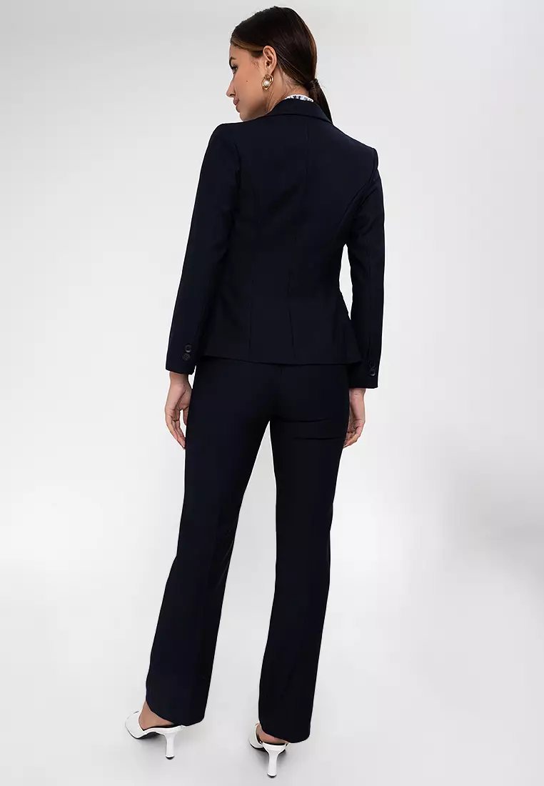 One Button Tailored Pants Suit