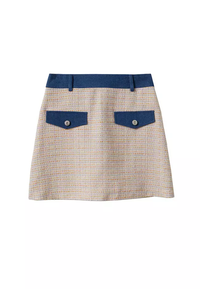 Check Tweed Skirt