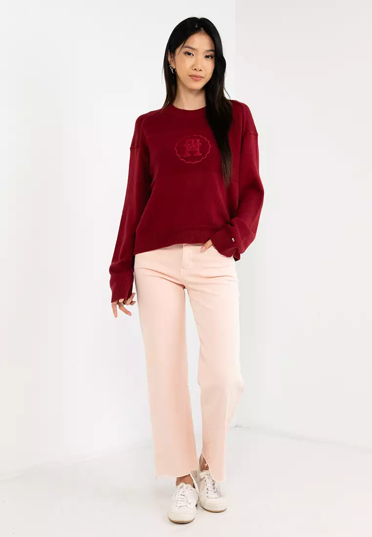 Tommy hilfiger crop sweater women's hotsell