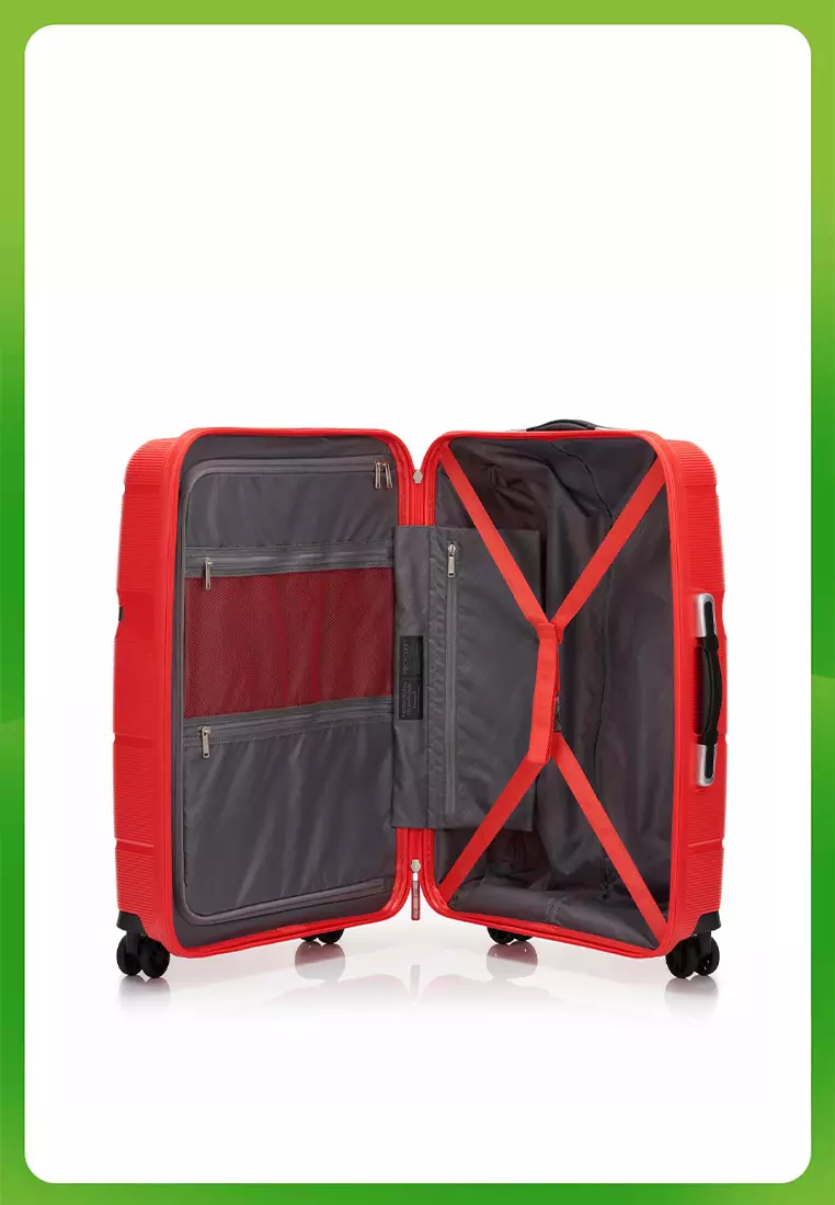 American Tourister Linex Koper Hardcase Medium 24 Inch TSA ASR– Flame Red