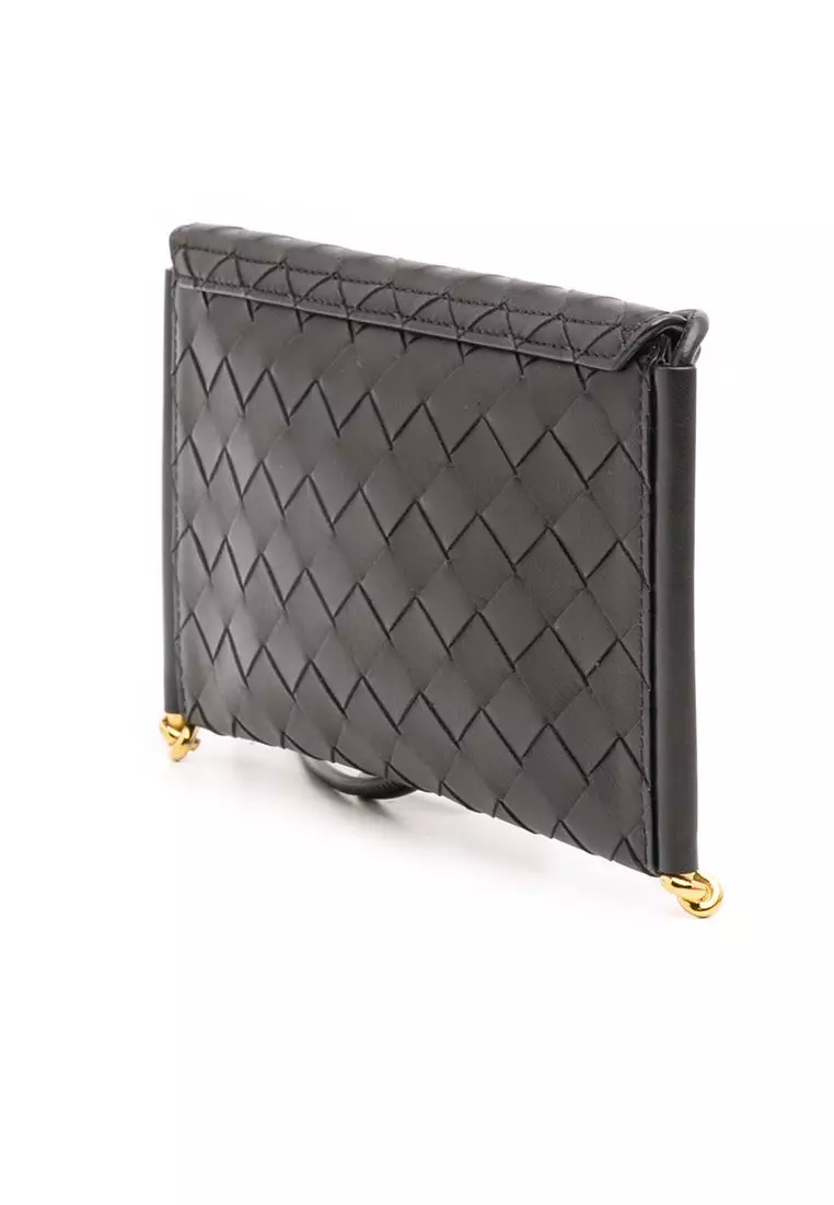 Pre-Loved Bottega Veneta Calfskin Intrecciato Solstice Phone Pouch
