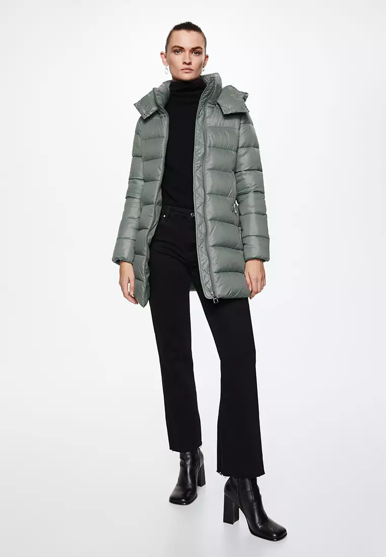 Buy Mango Hood Quilted Coat 2024 Online ZALORA Philippines