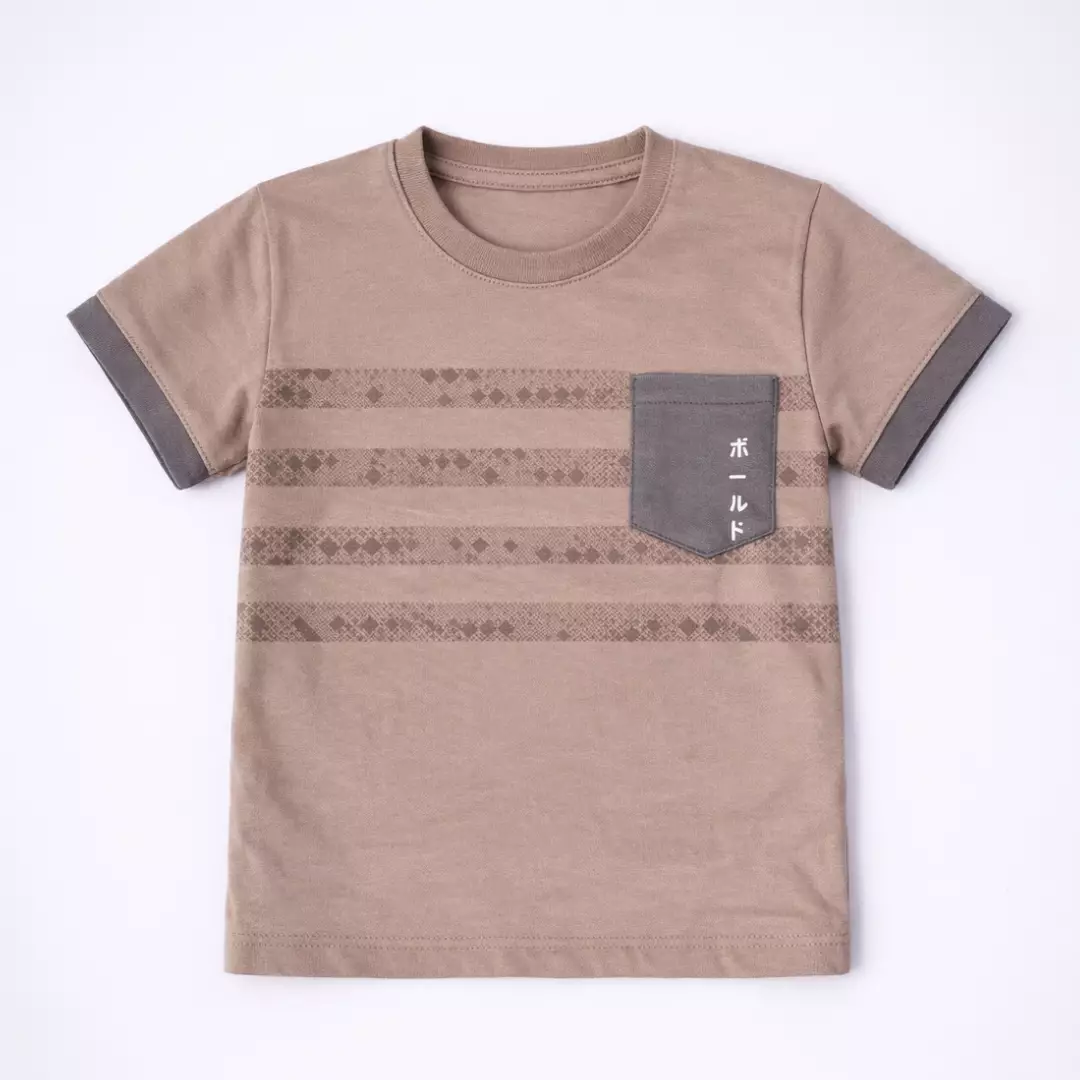 Ryusei Kaos Anak Hato Pocket Dessert Taupe