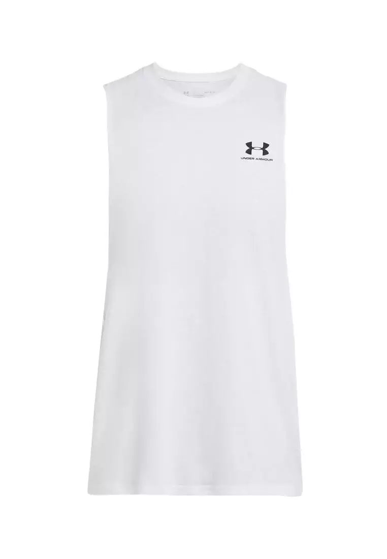 Left Chest Cut Off Tank Top