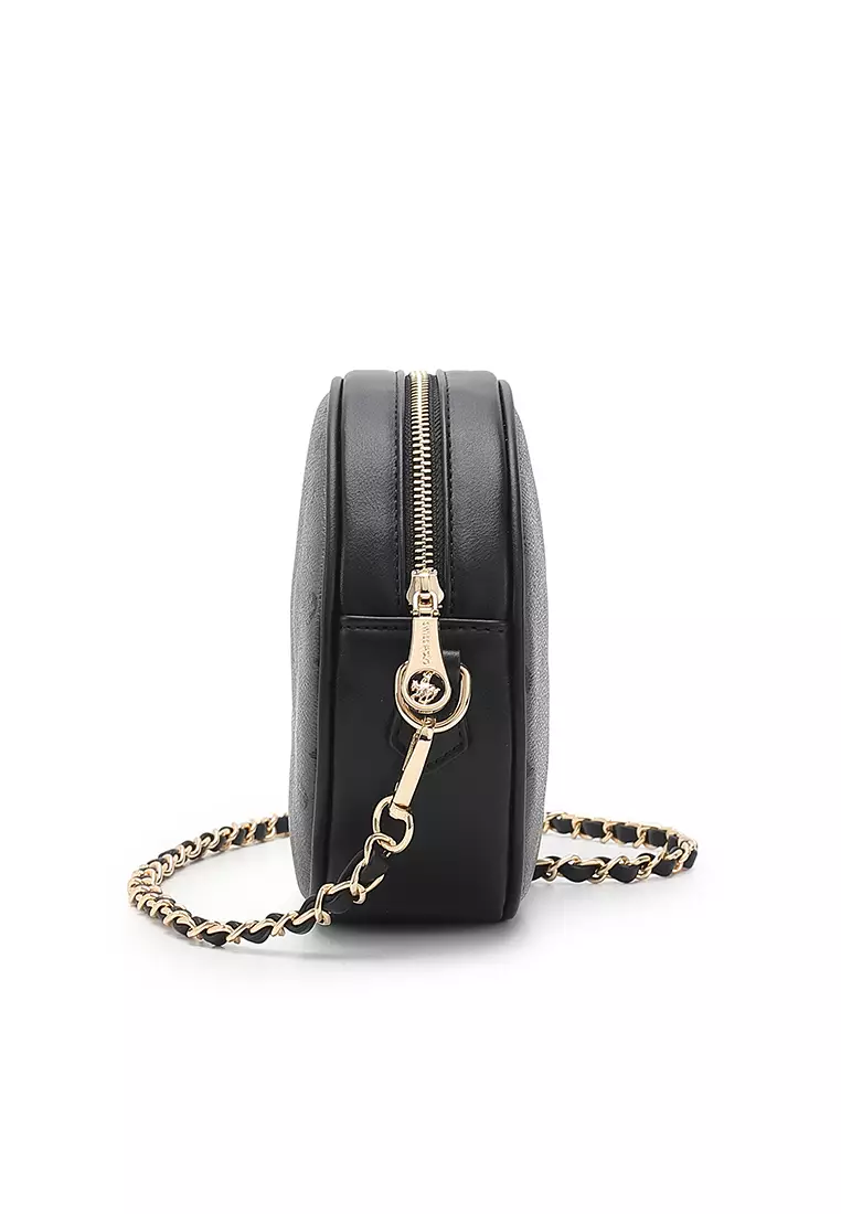 Women's Monogram Sling Bag / Crossbody Bag (Tas Selempang Wanita) - Hitam