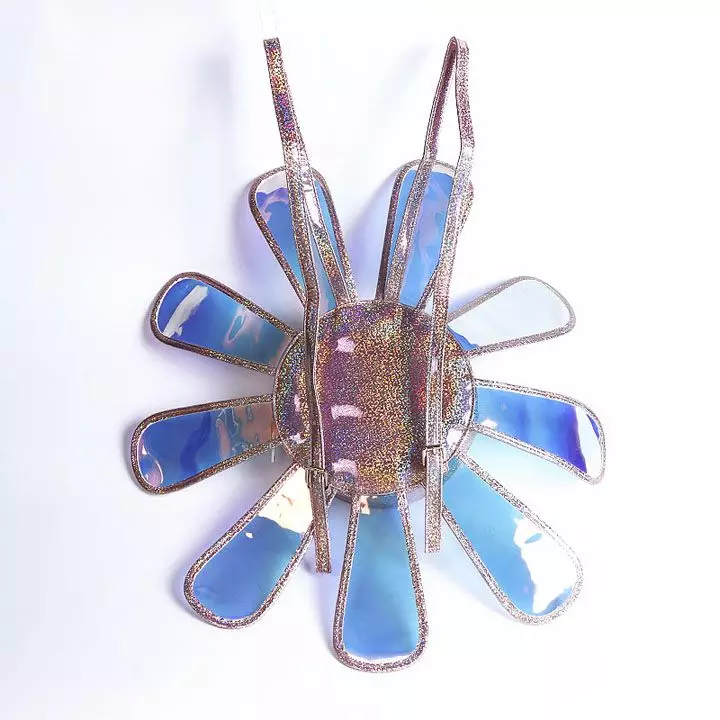 TAS RANSEL BACKPACK ANAK HOLOGRAM FLOWER - pink