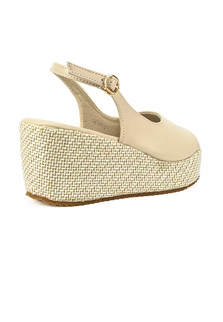 Women's Wedge Sandals LW 26011 Beige C44 C51 C58 C65