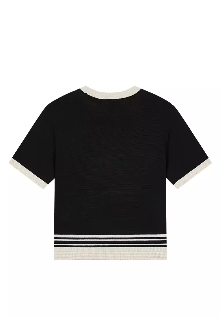 WOMEN'S TENNIS CLUB COLOR BLOCKS CROPPED TOP