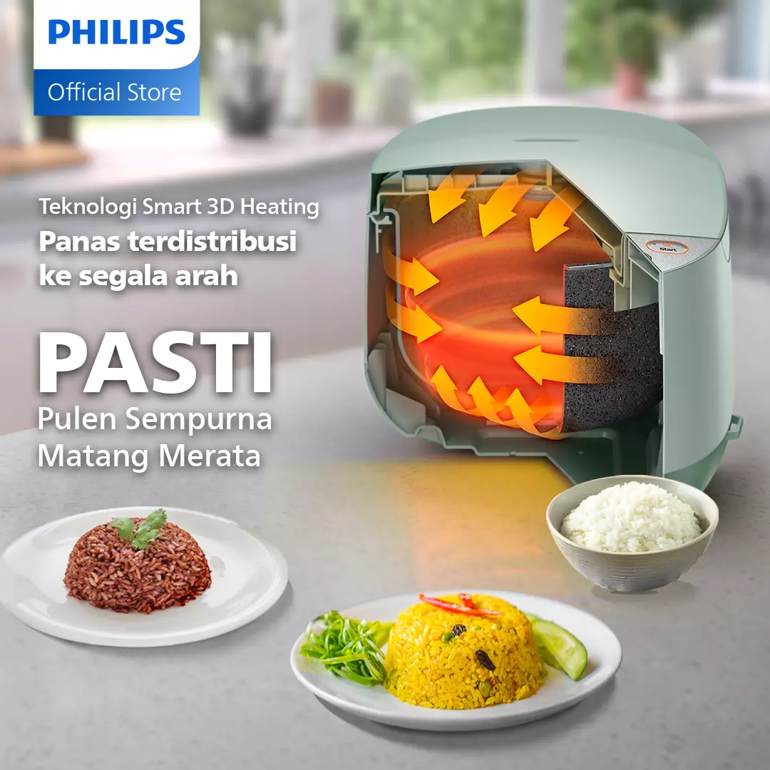 Jual Philips Philips Digital Rice Cooker / Magic Com HD4515/85 1.8 L