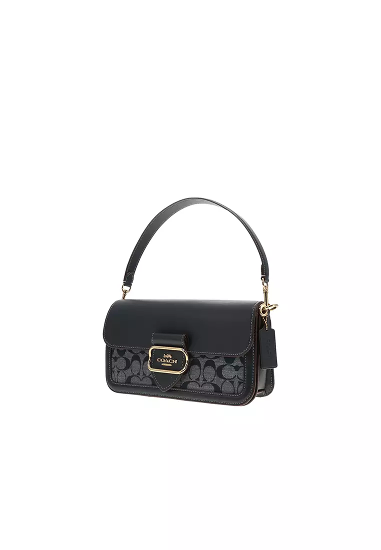 COACH Woman's fabric with leather one shoulder cross shoulder handbag CH137IMDEI