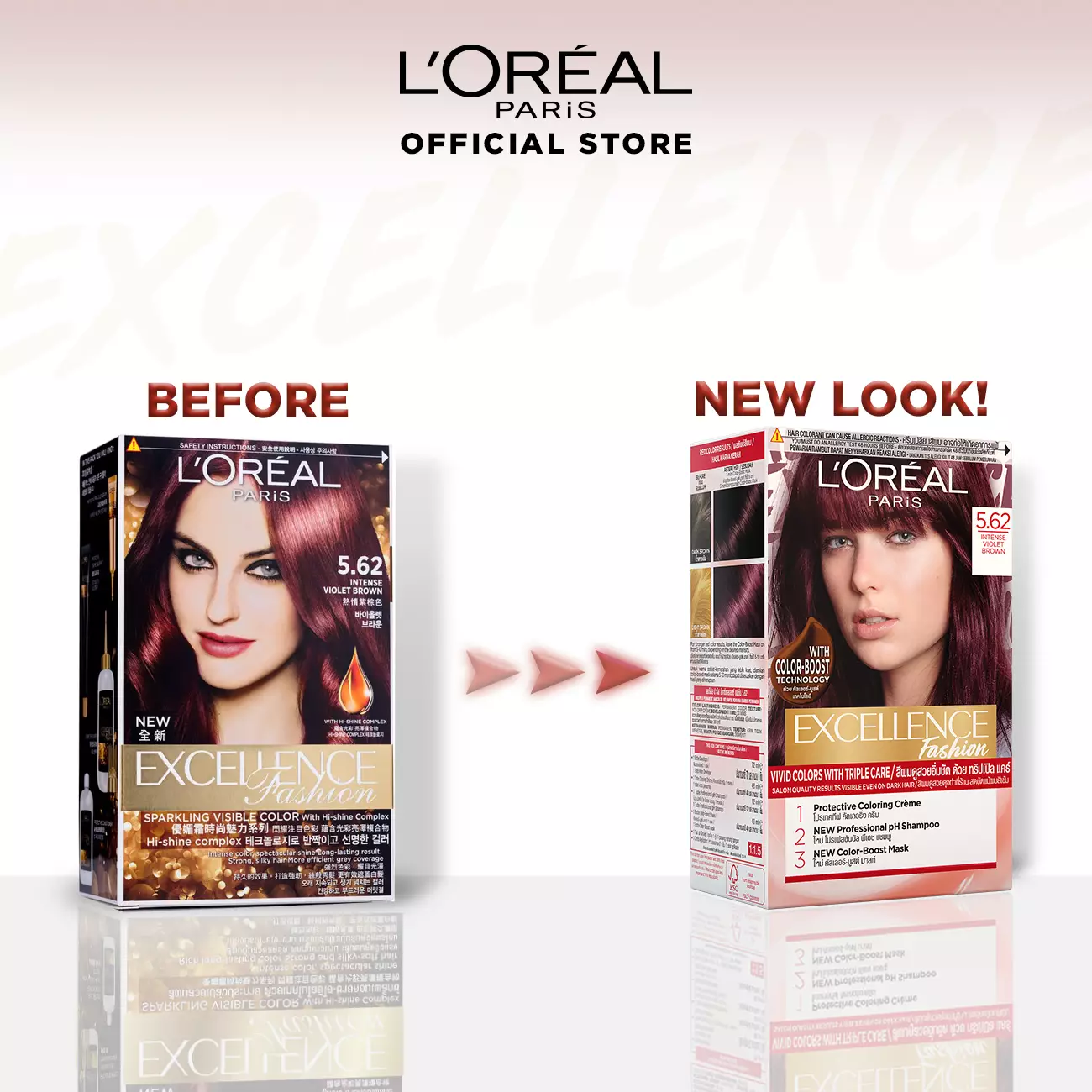 L'Orèal Paris Excellence Fashion Cat Rambut 5.62 Violet Brown