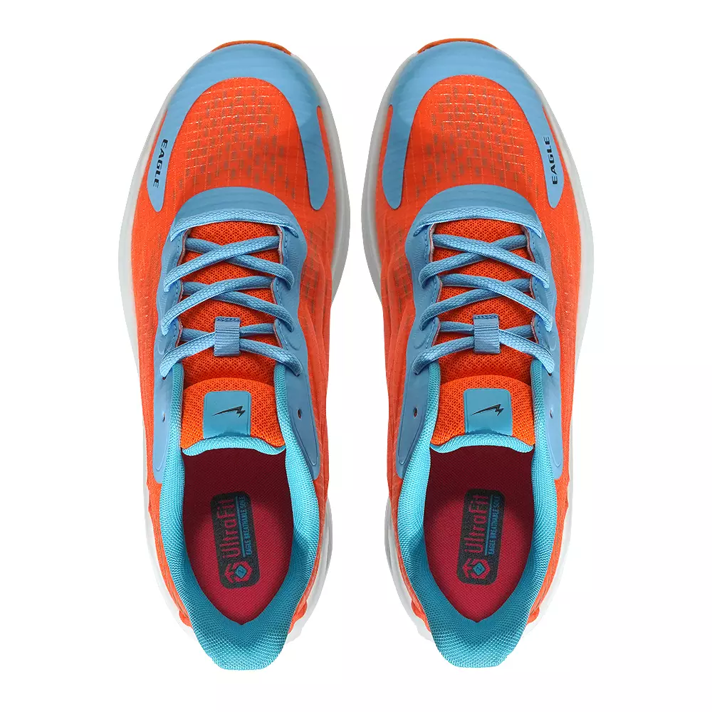 Eagle Sepatu Lari Shadowrun - ORANYE/BIRU MUDA