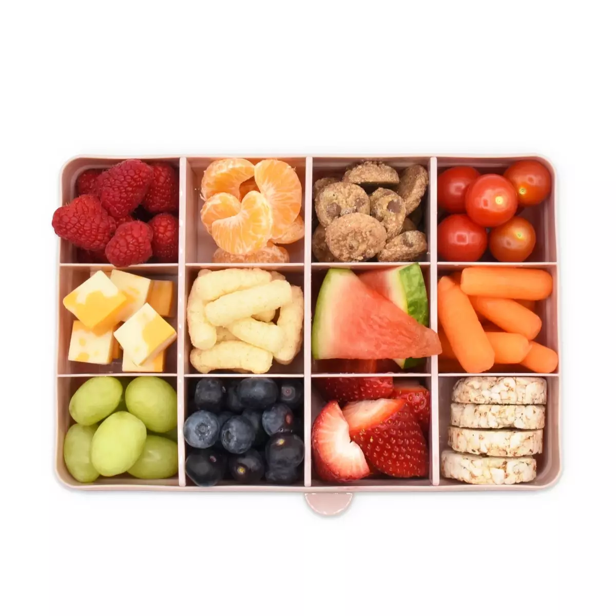Melii Snackle Box Regular 12 Compartment Pink - Kotak Tempat Snack Bersekat Premium BPA Free