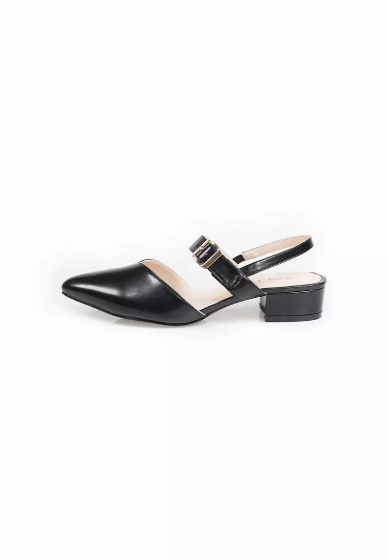 SEIS shoes Zoya Mules Wanita Heels 3 cm BLACK