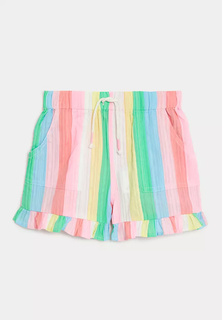 Pure Cotton Striped Shorts