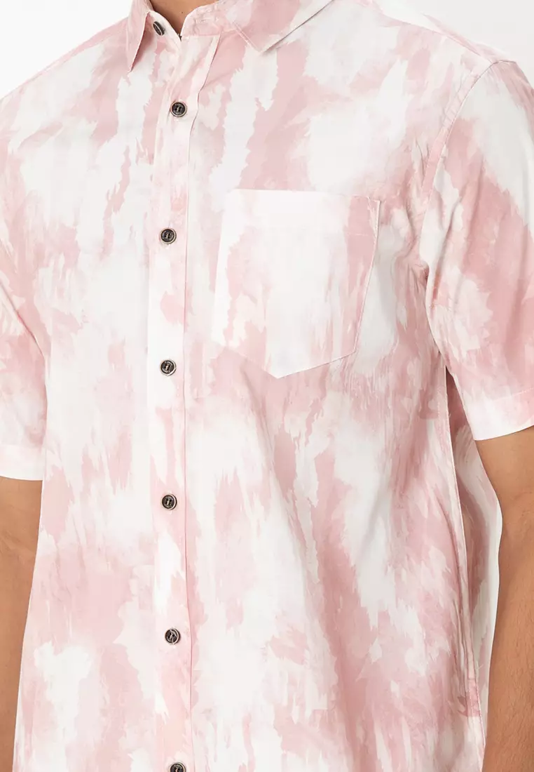 Tie-Dye Print Short Sleeve Shirt