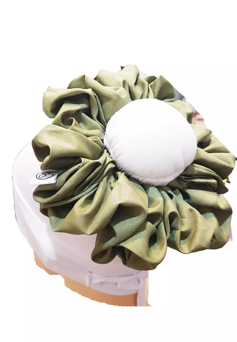 Hair Volumizer Scrunchie Green