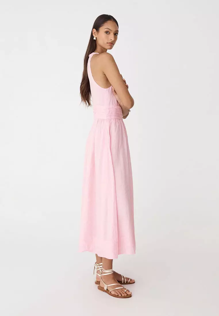 Miami Gathered Neck Hemp Dress