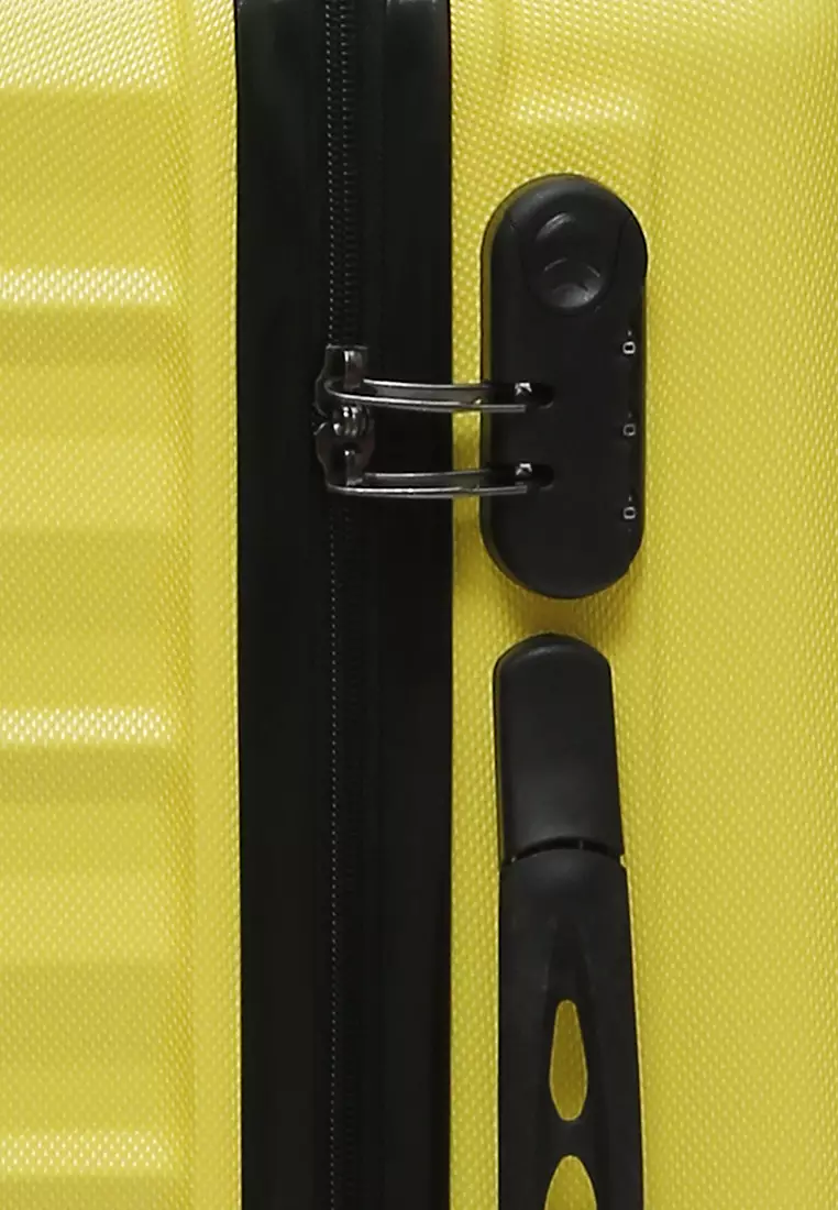 Carlton Tas Koper Hardcase Unisex Size 20Inch Suitcase Combination Lock Large Compartment Material ABS+PVC Coated ORIGINAL - Yellow