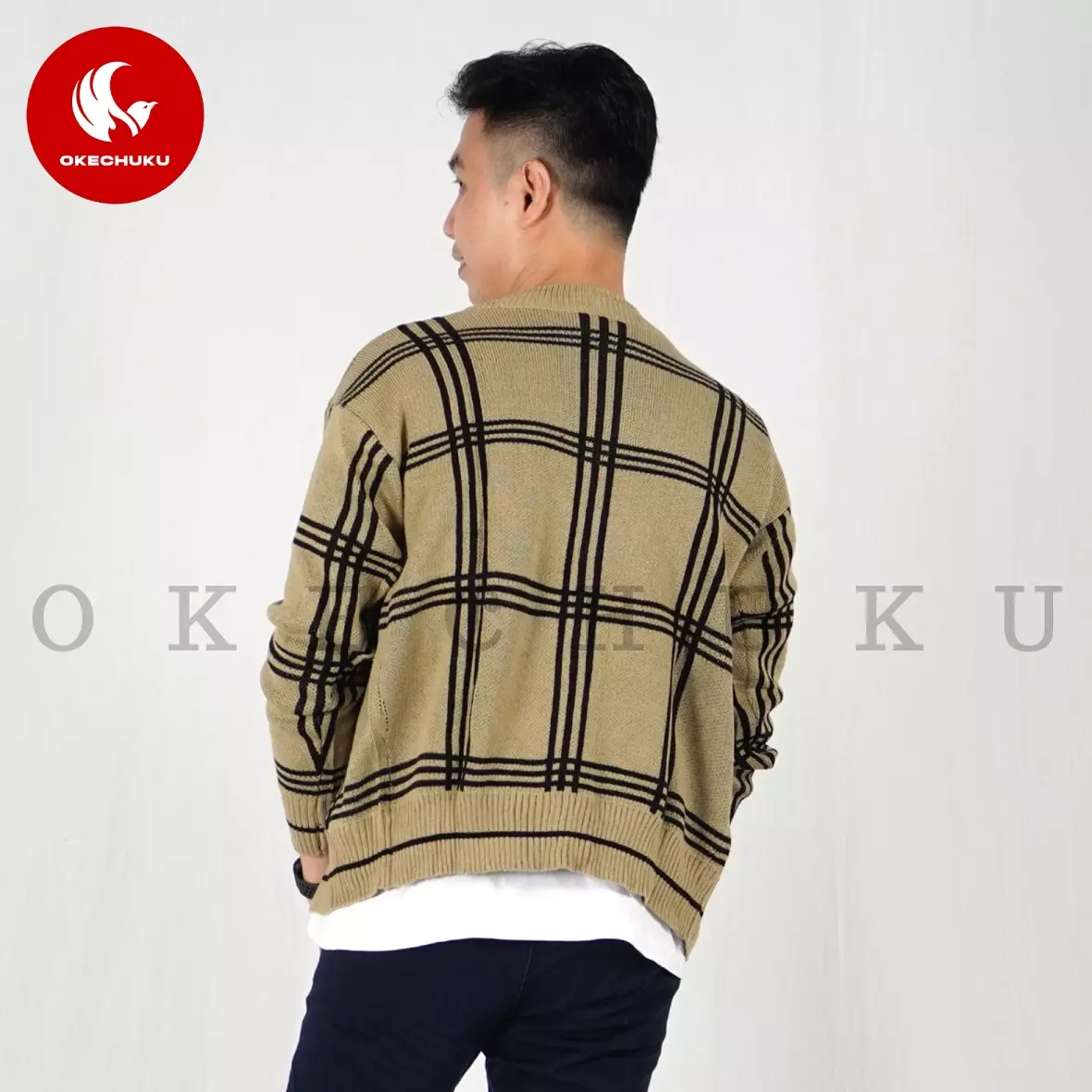  CARDIGAN MINGYU Outer Outwear Cardi Korea Kardigan - Mocca